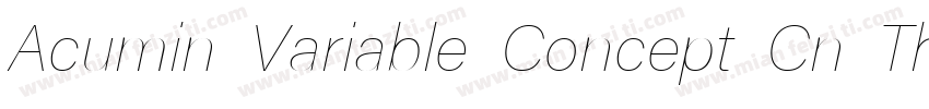 Acumin Variable Concept Cn Th I(ttf字体转换